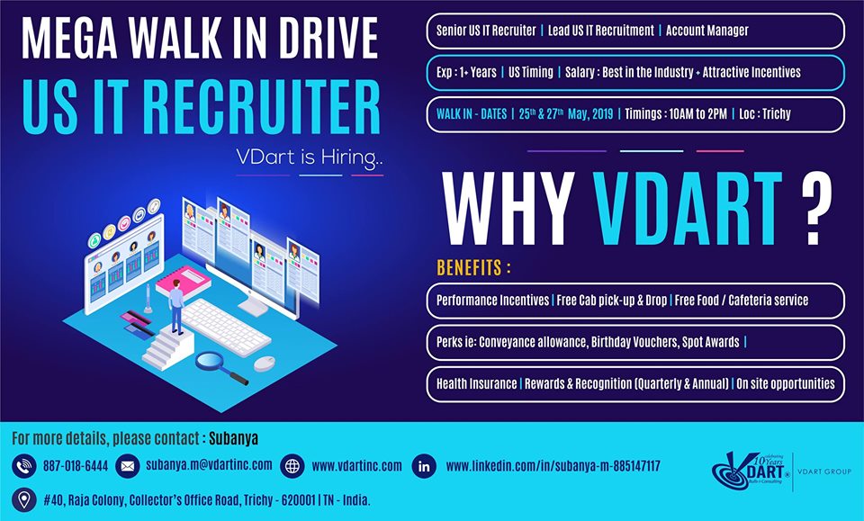 Mega Walk In Drive, Find details of Mega Walk In Drive Events in Trichy